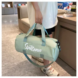 Large capacity green travel duffel bag for gym, fitness, sports, and weekend overnight trips.