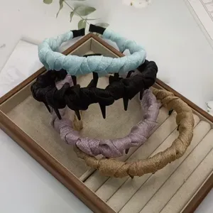 Fashion padded headband with teeth for women chic wide hair hoop daily styling hair accessories