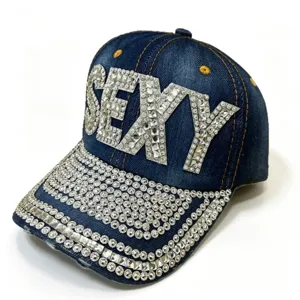 Stilato tzines baseball cap me lampera strass kai sexy grammata gia gynaikes kai koritsia.