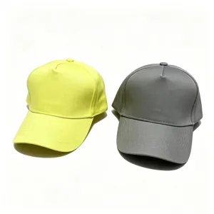 Plain cotton baseball hat hard crown sun protection casual caps for men and women 2pcs