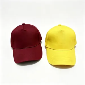 Plain cotton baseball cap details, solid color hard crown design, casual sun protection hat.