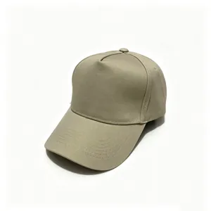Plain khaki baseball cap for men and women, minimalist hard top sun hat, versatile.