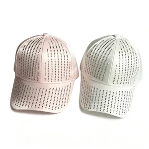 Fashionable rhinestone satin baseball cap with sparkling design, ideal for outdoor sun protection.