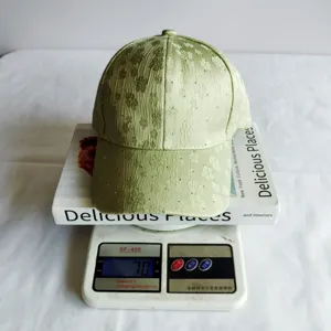 Green rhinestone baseball cap womens trendy casual sunshade hat lightweight adjustable fashion