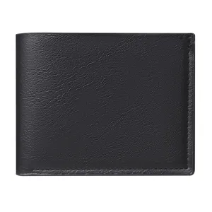 Minimalistischer schwarzer Herren Kurzgeldbörse Leder Kartenhalter Bargeldtasche