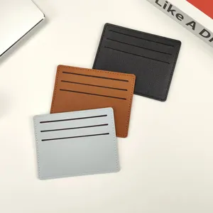 Minimalistische Damen Kartenetui Kreditkartenhalter PU Leder Geldbörse schick flach