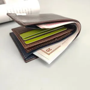 Herren Kurzgeldbörse multifunktional Kartenfächer modischer PU Leder Geldbeutel