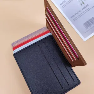 Minimalistischer Damen Kurzer Kartenhalter Mehrfachsteplatz Kreditkartenetui Brieftasche