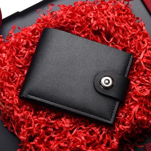 Heren Mode Korte PU Lederen Portemonnee Meerdere Sleuven Casual Tas Horizontale Visitekaartjeshouder Bifold