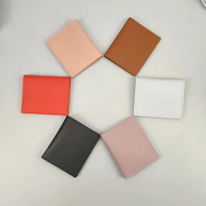 Damen minimalistisch PU Leder Kartenetui schmale Kreditkartentasche tragbares Mehrfach-Set