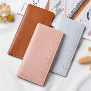 Women's Long Wallet Fashion Minimalist Ultra-Thin PU Leather Multi-Card Slot Snap Coin Purse Casual Purse