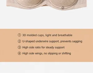 Wireless breathable push up bra for women comfort full coverage underwire lingerie design