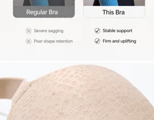 Detail view of plus size women push up bra fabric texture and supportive cup design details.