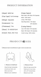 Plus size bra set size chart and measurement guide for comfortable full coverage support.