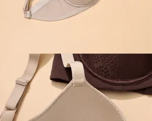 Plus size bra underwire support cup detail showing adjustable strap design and mesh texture.