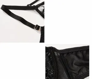 Lace bra detail shot featuring wide adjustable shoulder straps and side boning support.
