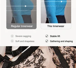 Plus size push up bra set for women, breathable mesh fabric, anti-sagging and support.