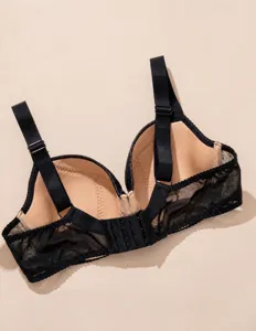Plus size full cup bra detail featuring wide straps, breathable fabric, and comfort fit.