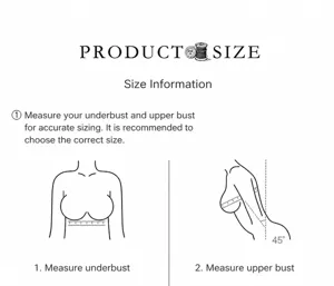Guida alle taglie e istruzioni di misurazione per reggiseno in pizzo taglie forti.
