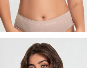Comfortable breathable women's underwear detail view, soft fabric fit plus size design.