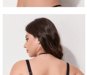 Reggiseno taglie forti da donna con spalline traspiranti e dettaglio posteriore.
