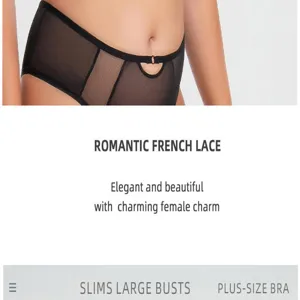 Plus size lace bra for women, sexy black mesh undergarment, comfortable support now.