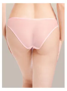 Femme respirante culotte en dentelle transparente sexy taille basse slip lingerie douce rose
