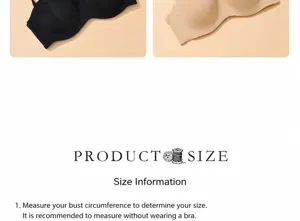 Reggiseno senza spalline taglie forti senza cuciture, top a fascia invisibile dettaglio.