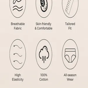 Comfortable breathable women underwear featuring pure cotton crotch, high elasticity and soft fit.
