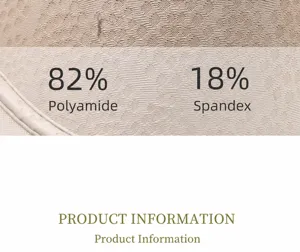 Plus size breathable bra fabric detail showing 82 nylon 18 spandex stretch material texture