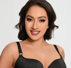Close-up detail of plus size full cup bra featuring soft underwire and supportive straps.