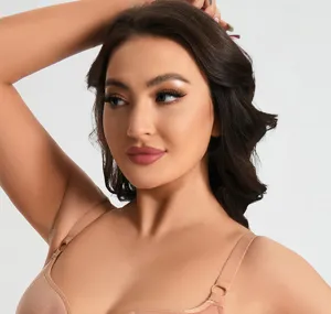 Close-up of plus size full cup bra with soft underwire, designed for comfortable support.