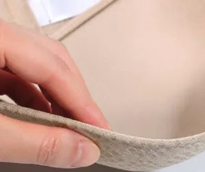 Breathable bra cup detail view, showing lightweight and comfortable fabric texture.