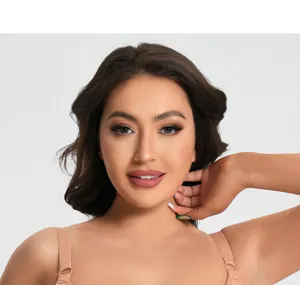 Close-up view of plus size full cup bra in nude color, featuring soft underwire support.