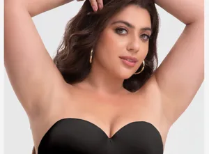 Reggiseno senza spalline taglie forti fascia seamless intimo comodo supporto antiscivolo