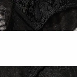 Women lace mesh panties breathable high waist underwear detailed view sexy black apparel