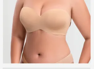 Reggiseno invisibile senza spalline taglia forte nude push up fascia sottoveste donna quotidiana