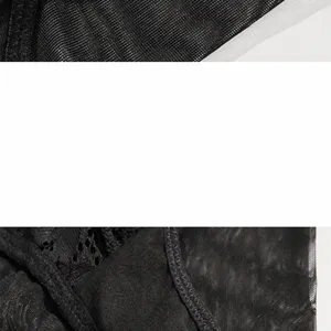 Women's lace mesh panties breathable crotch detail close-up view showing soft fabric.