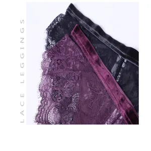 Primer plano detallado de elegante tela de terciopelo y encaje para mujer, textura suave.