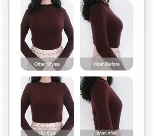 Detail view of women shapewear top showing slimming chest effect and supportive fit design.