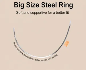 Plus size bra underwire replacement accessory, durable metal curved support wire for fuller bust.