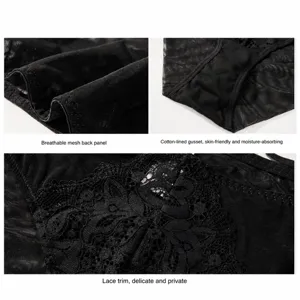 Plus size breathable mesh lace high waist women's panties with pure cotton crotch for summer comfort.