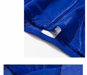 Plus size breathable mesh bra detail close-up, ultra thin supportive undergarment