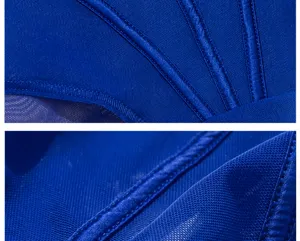 Women plus size breathable mesh underwear fabric detail close up soft elastic material