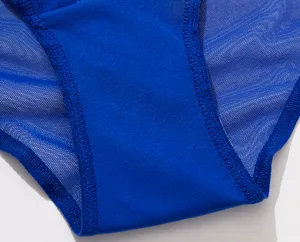 Women breathable mesh underwear pure cotton crotch panties moisture wicking intimate wear