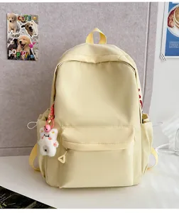 Casual student backpack lightweight large capacity school bag chic minimalist daily daypack for girls