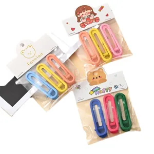 3-pack colorful snap hair clips cute candy color bangs hairpins for women and girls daily wear