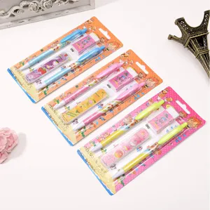 Cute Student Stationery Set Mechanical Pencil and Eraser Cartoon Gift Wholesale