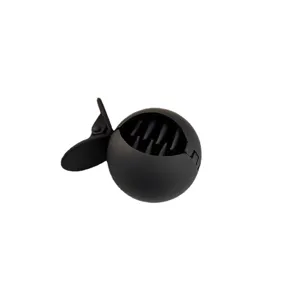 Black spherical hair claw clip matte finish ponytail holder stylish daily hair accessory