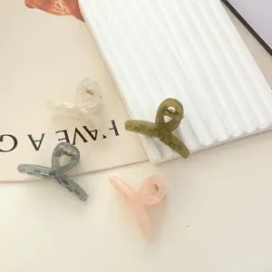 Mini cute hair claw clips 4.5cm translucent small shark clips for half up hairstyle bangs side.
